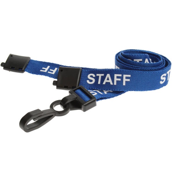 Bilde av Staff blue lanyard / keyhanger 15 mm with plastic J clip. 60270588 (DE,SE,NO,FI,RO,PL)